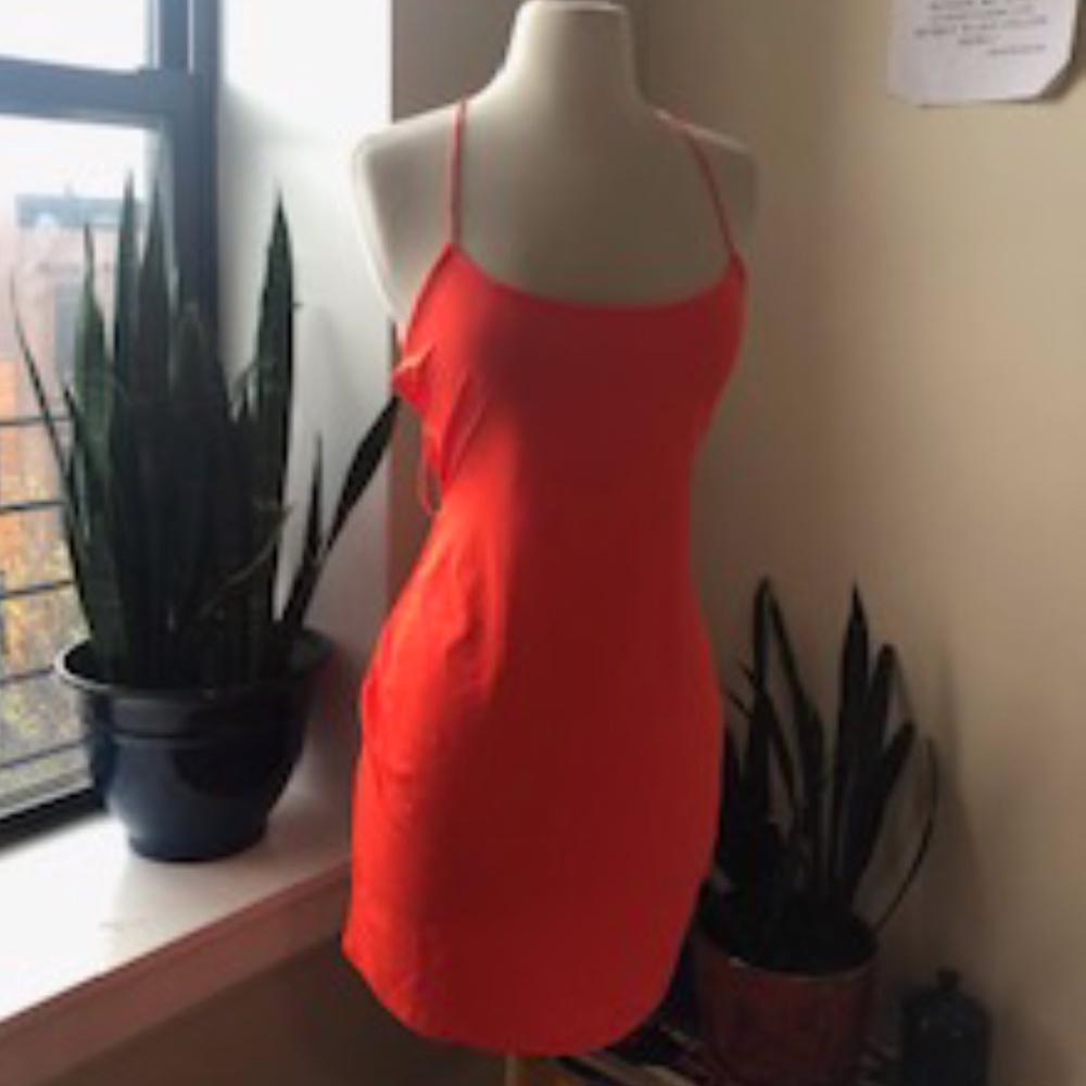 NEON RED DRESS